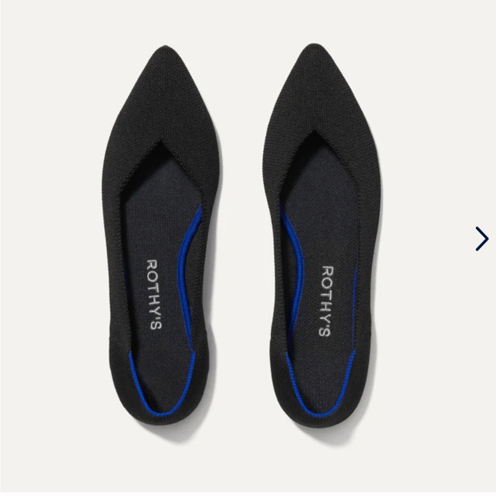 Rothy's The Point Black Size 9 Comfort Casual Classic Pointed Toe